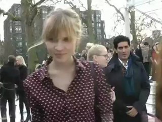 Clémence Poésy Interview at the Burberry Show I GRAZIA