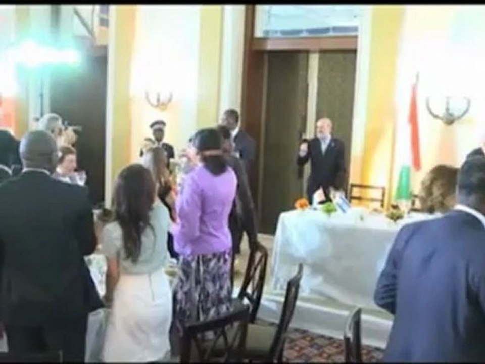 Déjeuner offert par le Président Shimon PERES au Chef de l'Etat Ivoirien