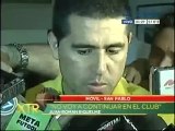 Lagrimas de riquelme ante su salida de Boca