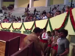 PEDRO LOJA CALDEIRA DO APOSENTO DA CHAMUSCA PEGA NOVILHO DE VALDETERAZO EM ALBUFEIRA.