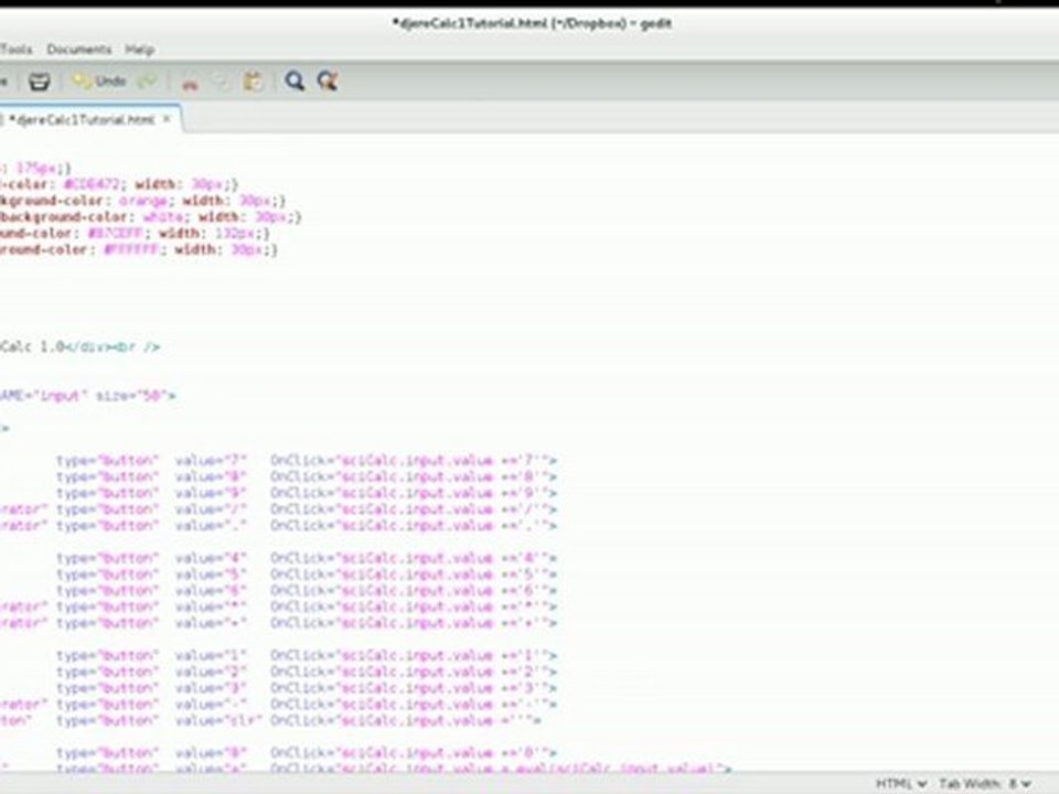 gl.fedora.1: Building A Simple Html5 Calculator In Fedora Gnu/Linux (Node 30)