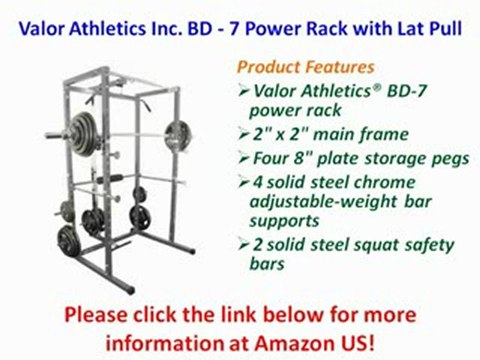 Valor Athletics Inc. BD - 7 Power Rack with Lat Pull
