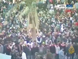 التظاهرات في كل من بنغازي وطبرق مباشر عبر الجزيرة