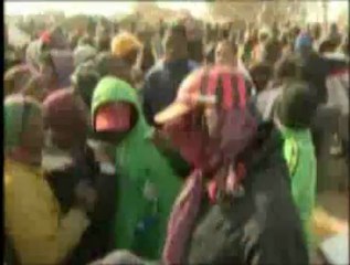 إحتجاج اللاجئين في منطقة الحدود التونسية الليبية