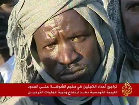 أعداد اللاجئين في الحدود التونسية الليبية