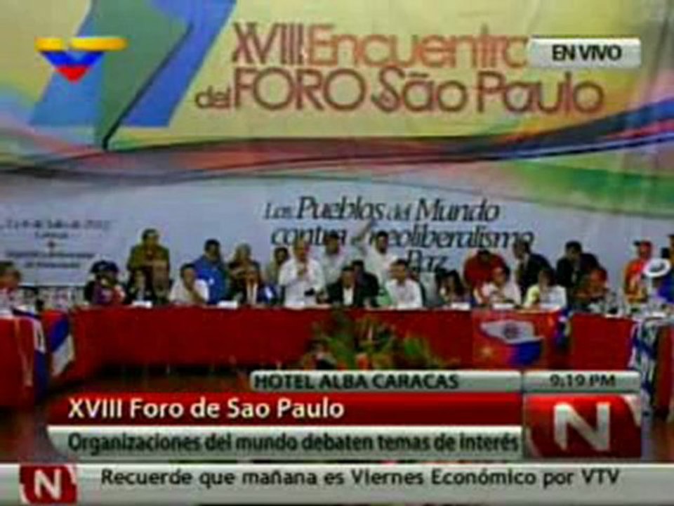 (VÍDEO) Foro Sao Paulo: Hay que indignar a los jóvenes contra el neoliberalismo