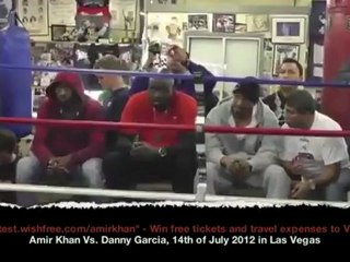 Amir Khan training session, shadow boxing