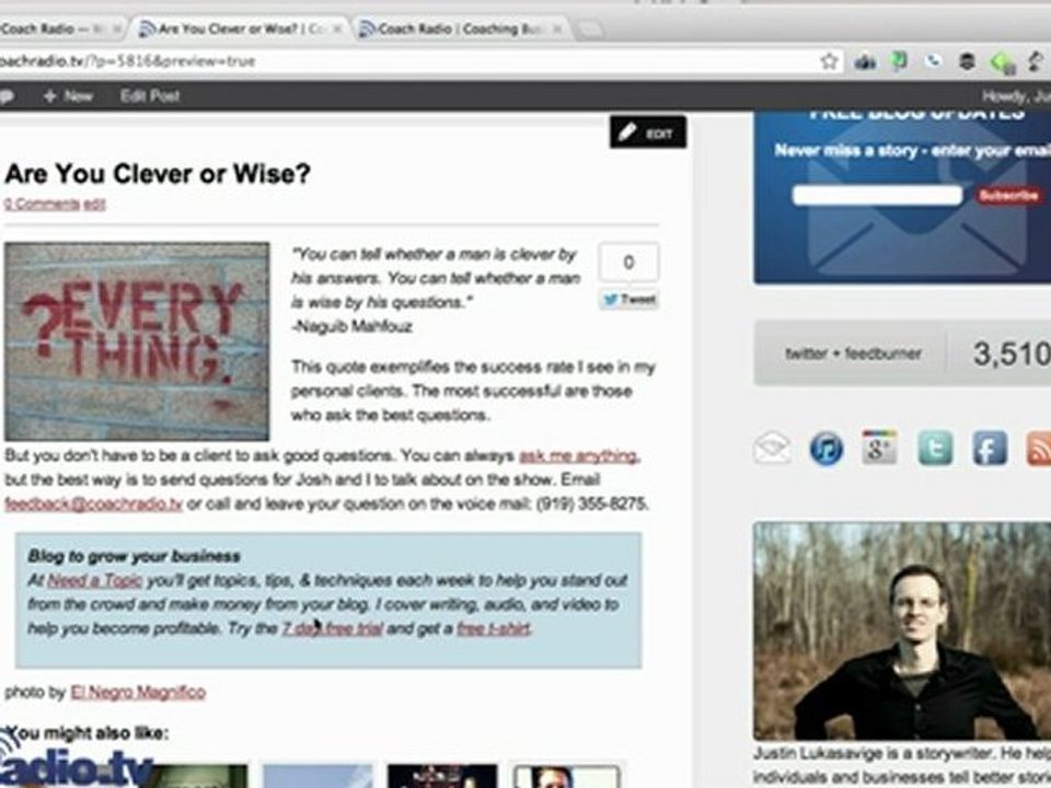 Automatic Blurb at End of Blog Post