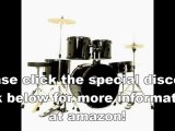 New Drum Set Black 5-Piece Complete Full Size with Cymbals Stands Stool Sticks | best drum set brands