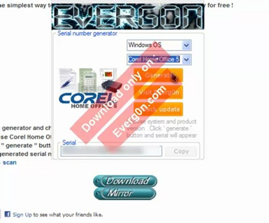Corel Home Office Serial number keygen by Everg0n