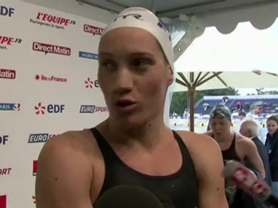 Open EDF 2012 - Réaction de Coralie Balmy et Camille Muffat