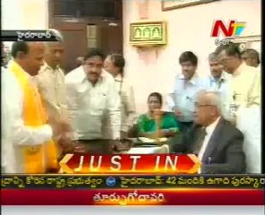 TDP`s Devender Goud, Ramesh file papers for Rajya Sabha