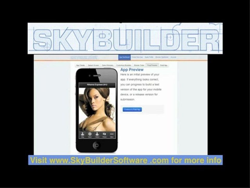 SKYBUILDER cloud mobile app builder demo