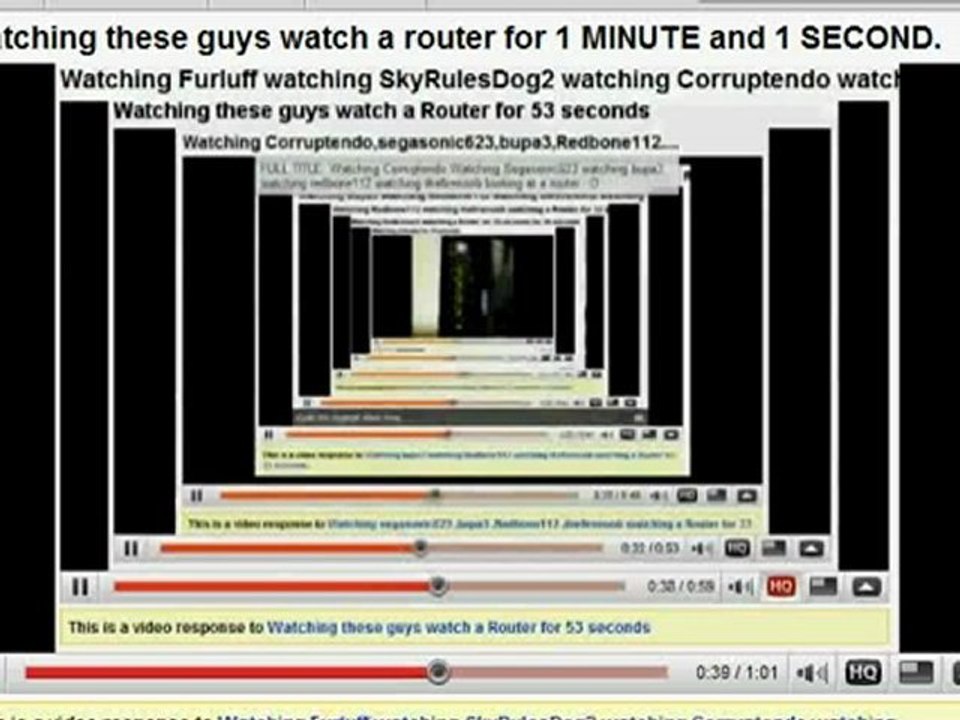 Watching these guys watch a router for 1:07