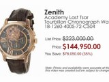 Zenith Academy Last Tsar Tourbillon Chronograph Men's Watch 18-1260-4005-72-C504