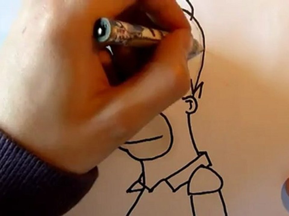 1st drawing Homer Simpson (Simpsons)