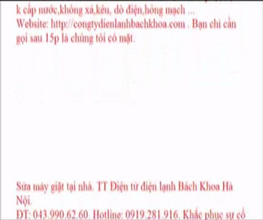 Sửa máy giặt sanyo tại Thanh Xuân. TT Điện tử điện lạnh Bách Khoa Hà Nội.   ĐT: 043.990.62.60