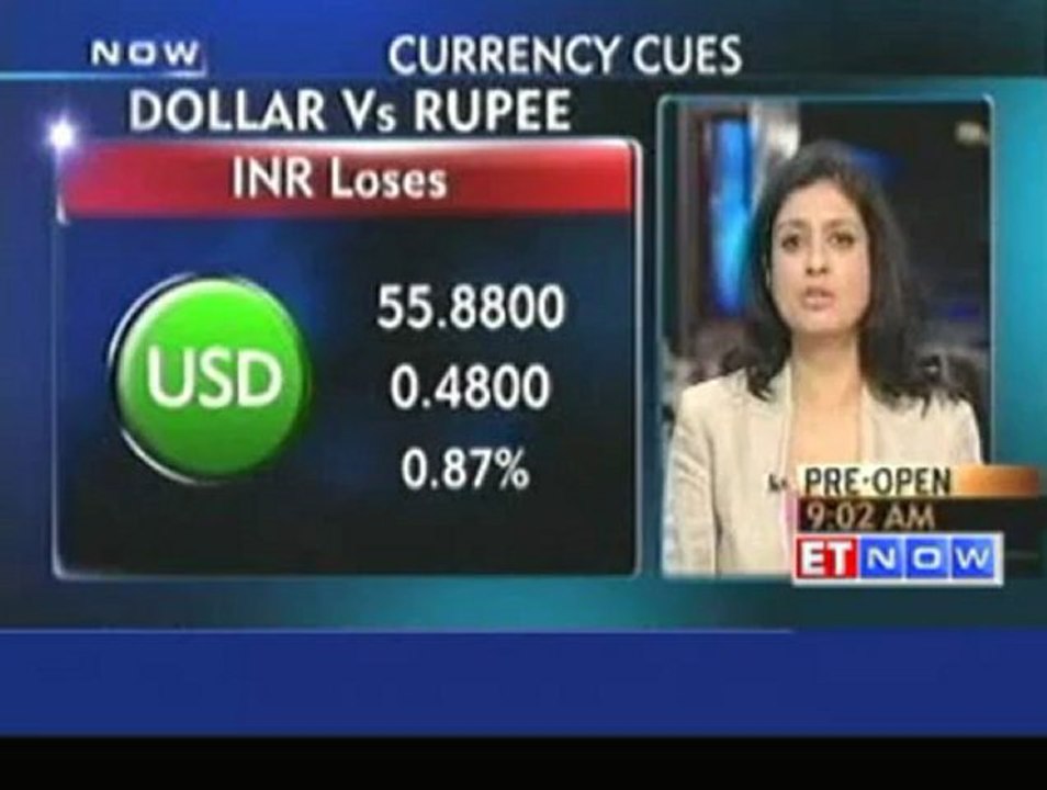 Rupee falls against dollar on global concerns