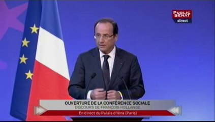 Discours de François Hollande pour l'ouverture de la Conférence Sociale