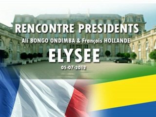 Rencontre du Président Ali Bongo Ondimba avec François Hollande à l'Elysée