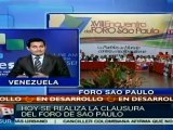 Concluye en Caracas el Foro de Sao Paulo