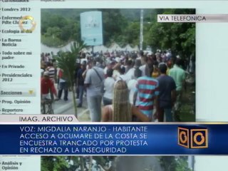 Habitantes de Ocumare de la Costa protestan por inseguridad