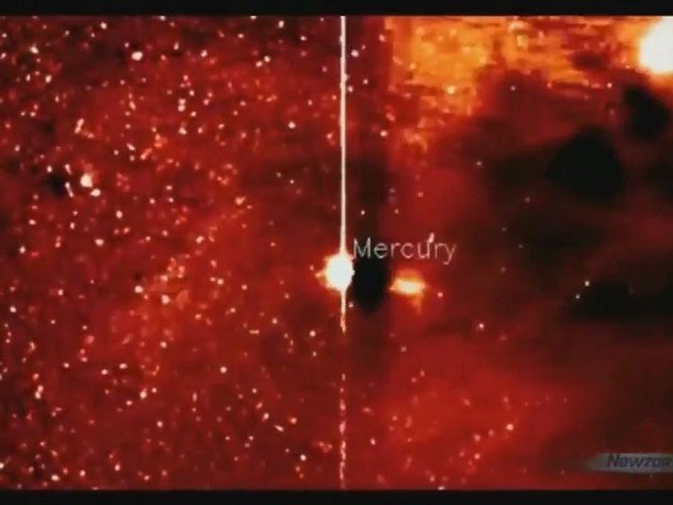 Amazing huge cloaked UFO next to Mercury MUST SEE!!!