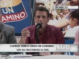 Capriles se refiere a rueda de prensa del candidato Chávez