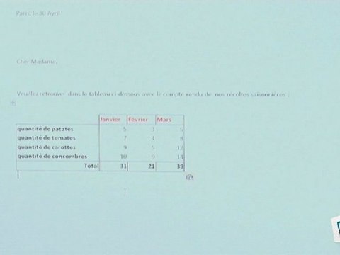 Comment insérer un tableau Excel dans Word ?