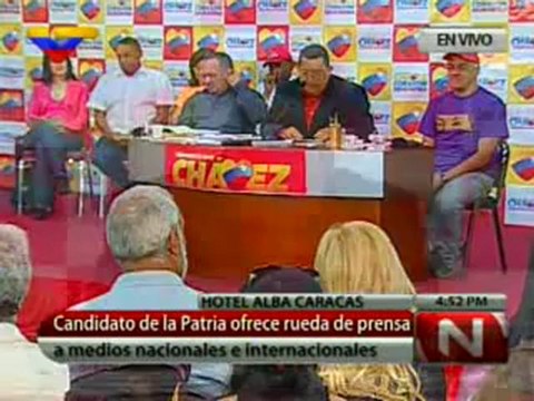 (VÍDEO) Rueda de Prensa del candidato de la Patria: Hugo Chávez parte 09.07.2012 8/8