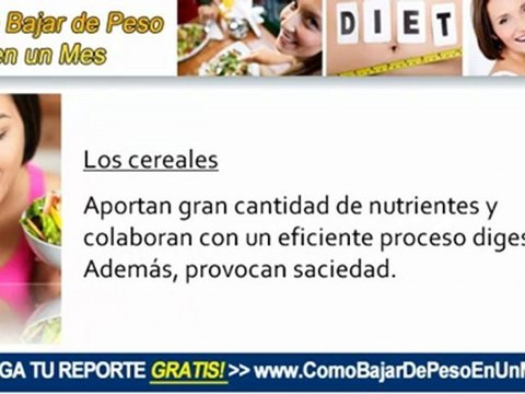 Buena alimentación para bajar de peso
