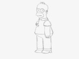 11th drawing Homer Simpson full body (Simpsons)