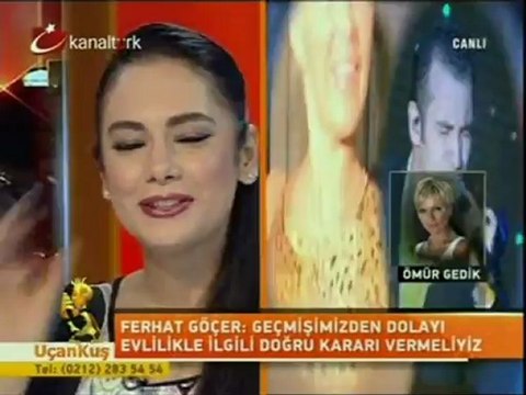 Ömür Gedik Ferhat Göçer'in konuk olduğu Uçankuş'a bağlandı