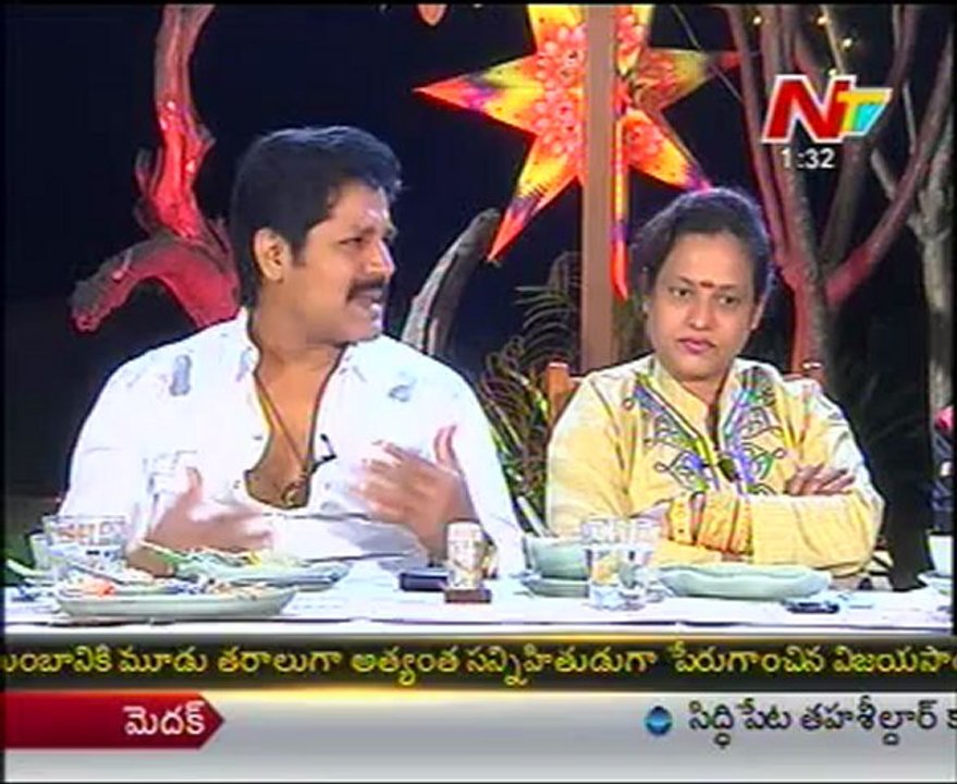 Dine with Ntv - Tollywood Hero - Real Star Sri Hari Couple - 01