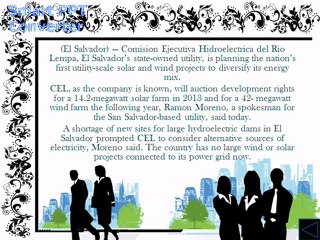 CEL Plans El Salvador’s First Wind & Solar Power Plants