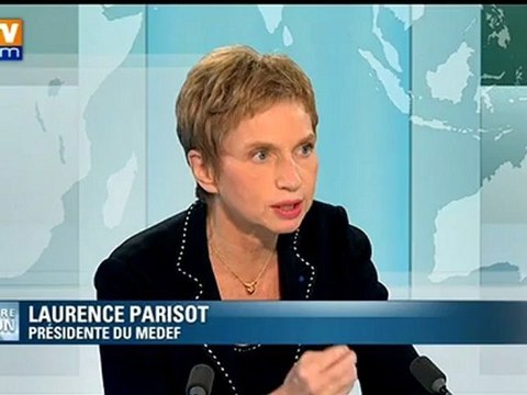 Laurence Parisot ne se dit pas satisfaite du discours de Jean-Marc Ayrault (BFMTV)