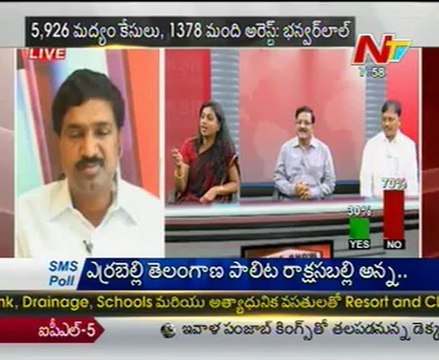 Live Show with KSR - Ch. V. M. Krishna Rao-YSR Cong Roja-TDP Ravulapati-BJP Venugopal-02