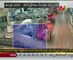 a Kid Strucked in washing machine,safely escaped @ US