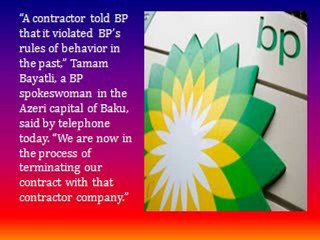 SOLAMON ENERGY - BP terminates deal with contractor after Azeri fraud allegations