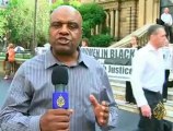 اعتصام بملابس سوداء تضامناً مع الفلسطينين في أستراليا