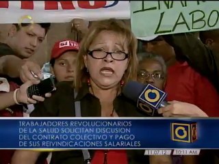 Oficialistas protestan ante el Ministerio de Salud para exigir discusión de contrato y reivindicaciones