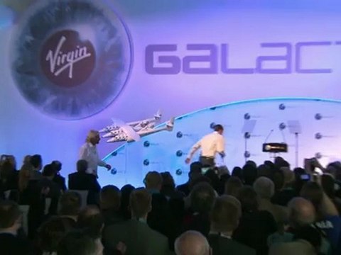 Richard Branson présente sa navette spatiale
