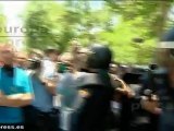 Enfrentamientos entre policía y mineros en Madrid