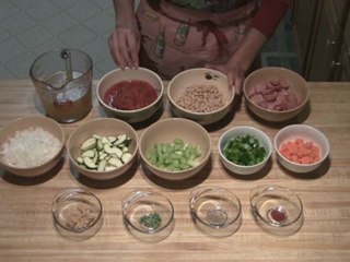 Spicy Vegetable and Kielbasa Crockpot Soup part 1