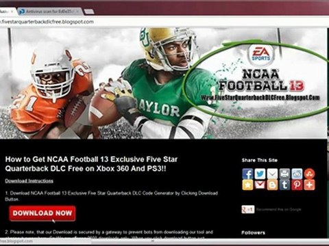 NCAA Football 13 Exclusive Five Star Quarterback DLC Free Giveaway
