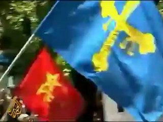 Spaniards protest against drastic auterity measures in Madrid