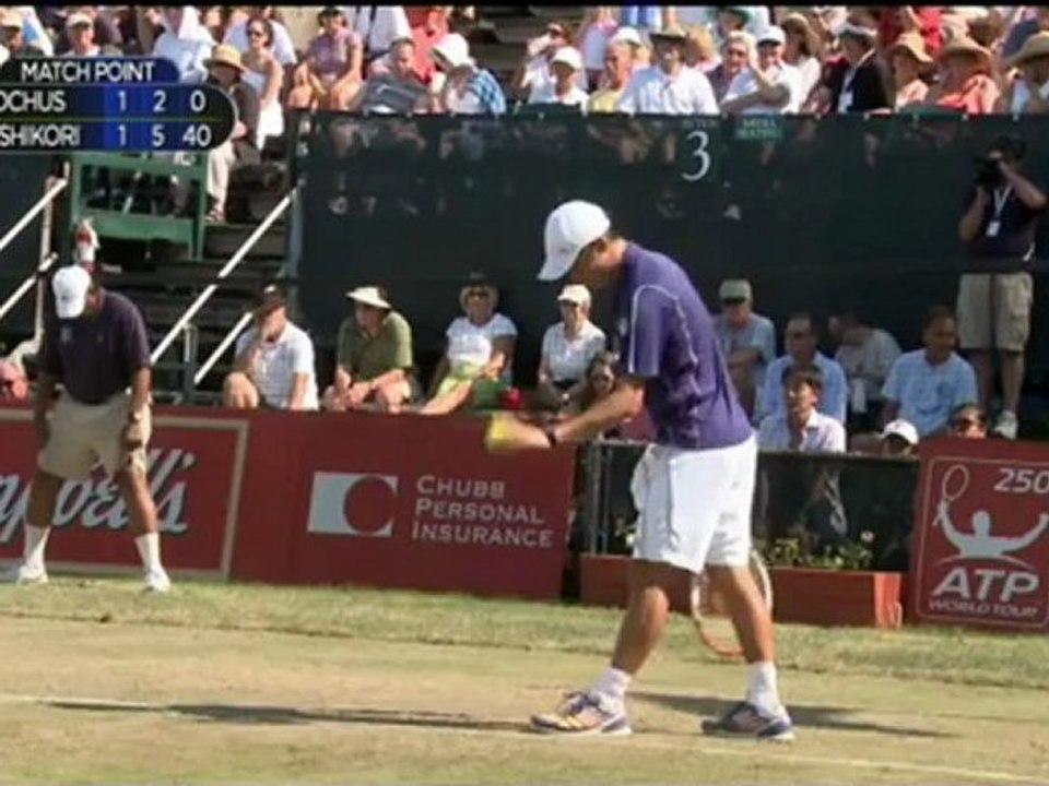 Nishikori supera Rochus - Newport, 2° turno