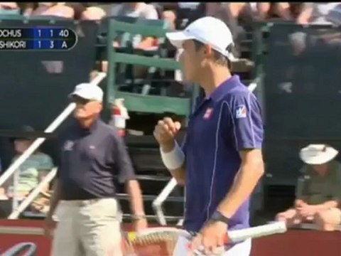 Newport - Nishikori a tenu bon face à Rochus (6-7 6-4 6-2)