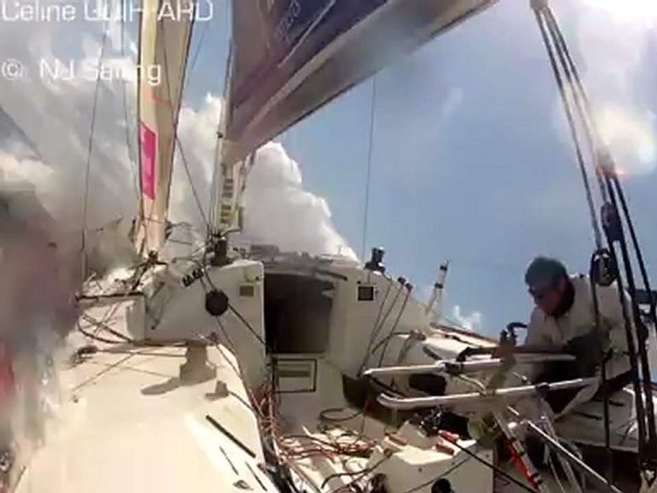 interview de nicolas à l'arrivée à cherbourg