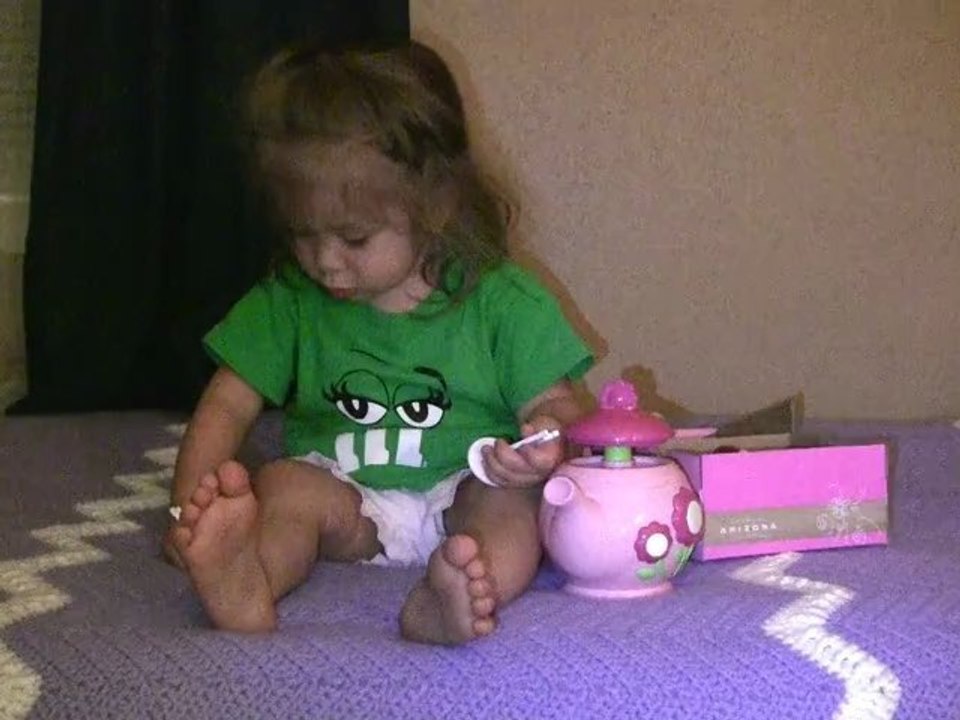 Elina reading a book...then saying "The End"